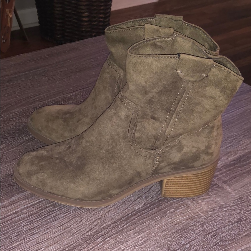 Olive green boots